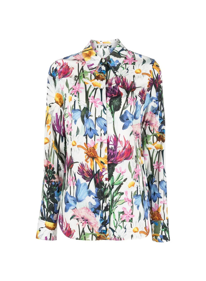 Long Sleeve Printed Shirt in Multicolor