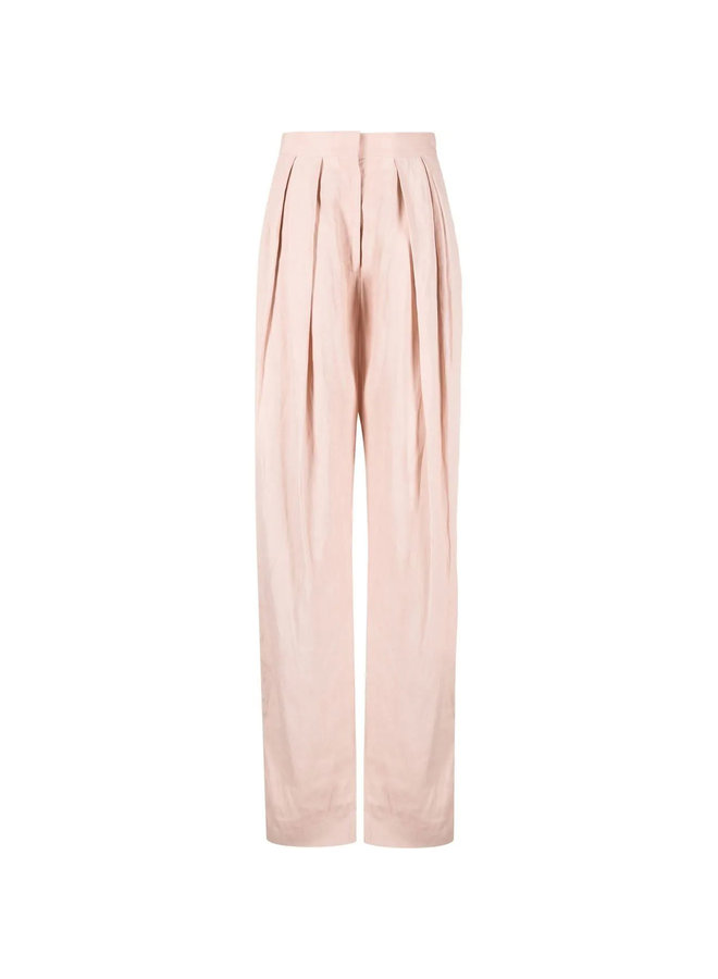 High Waisted Pleated Pants in Rose