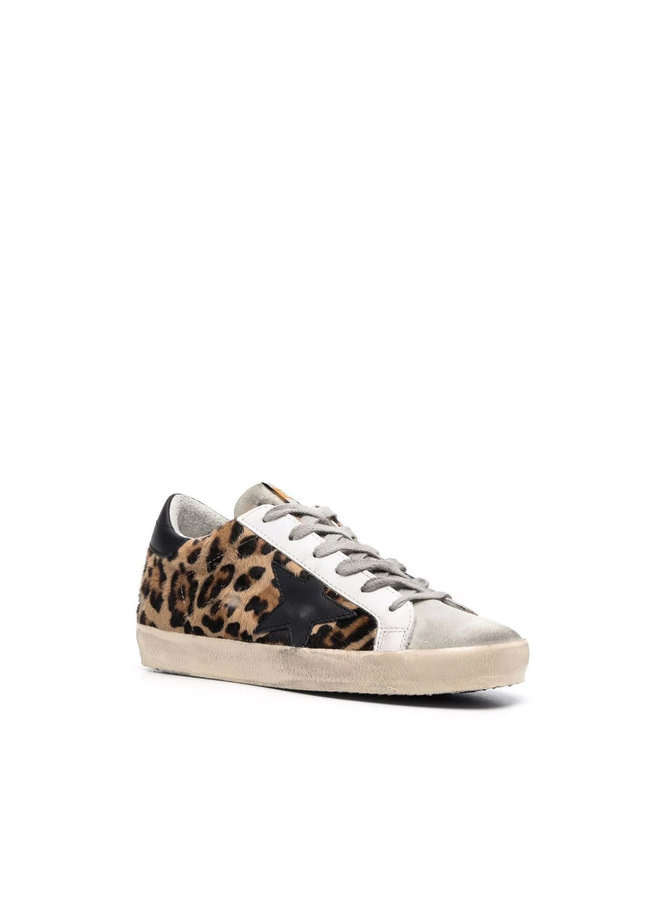 Superstar Low Top Sneakers in Leopard Brown