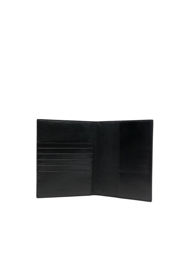 Logo Passport Holder in Black