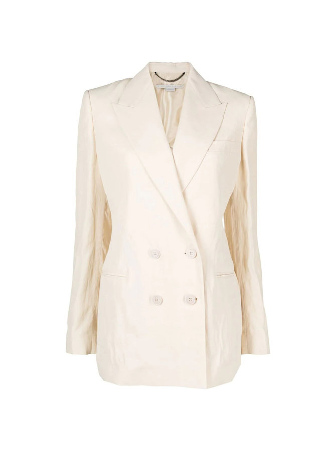 Double Breasted Blazer Jacket in Buttermilk