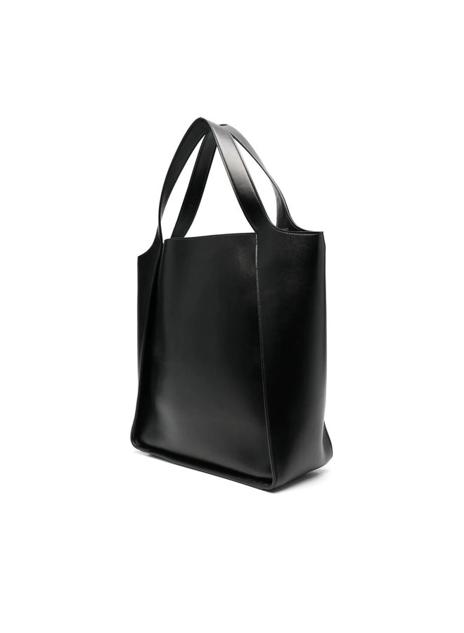 Perforated-Logo Tote Bag in Black