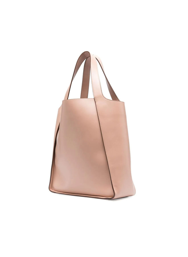 Perforated-Logo Tote Bag in Blush