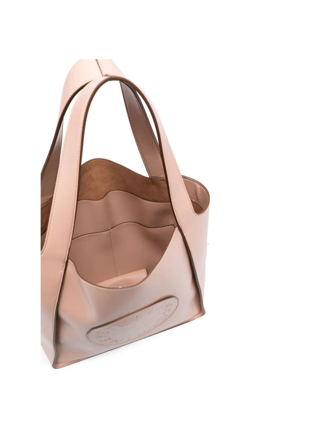 Perforated-Logo Tote Bag in Blush