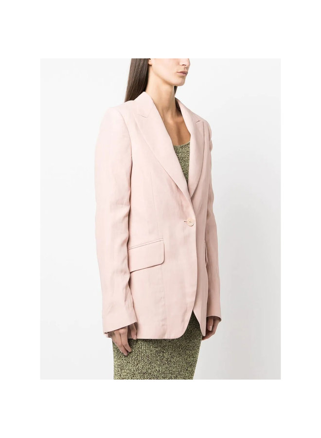 Single Breasted Blazer Jacket in Rose