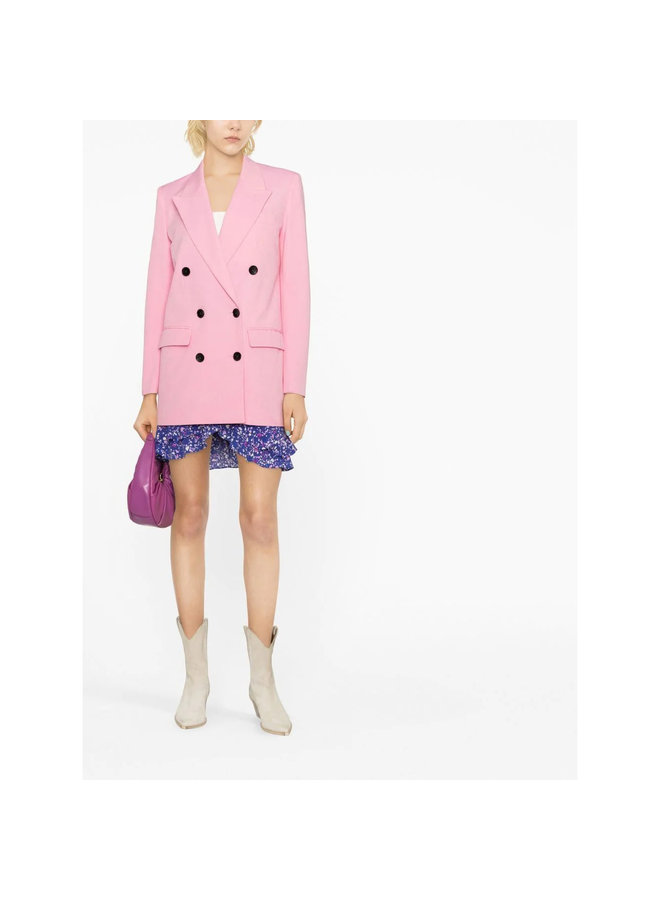 Double Breasted Blazer Jacket in Pink