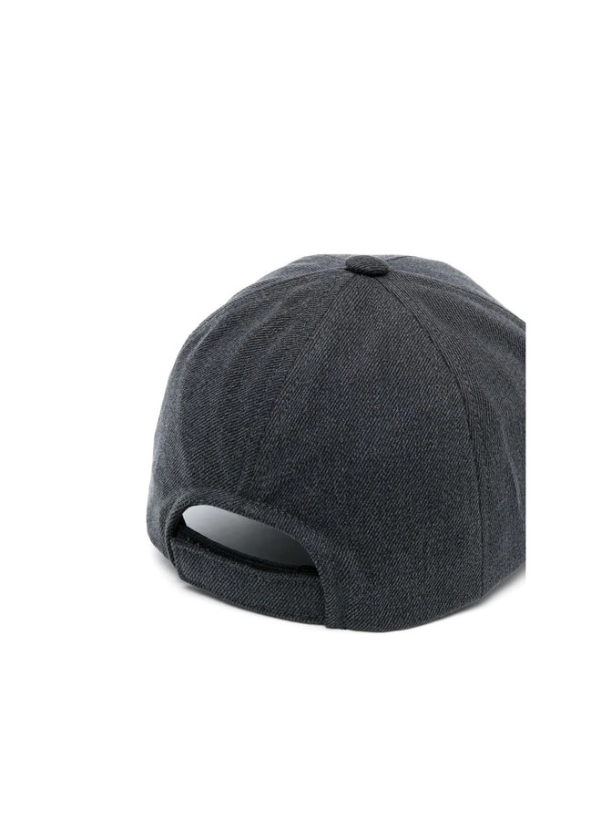 Embroidered-Logo Cap in Charcoal Grey