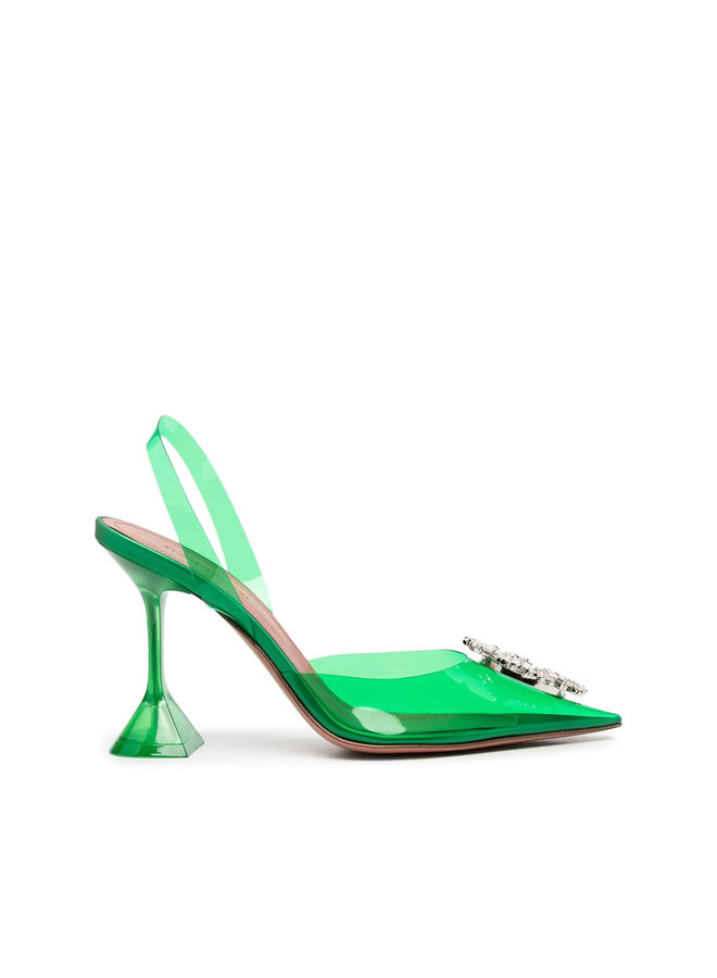 Begum Slingback Pumps in Emerald Green