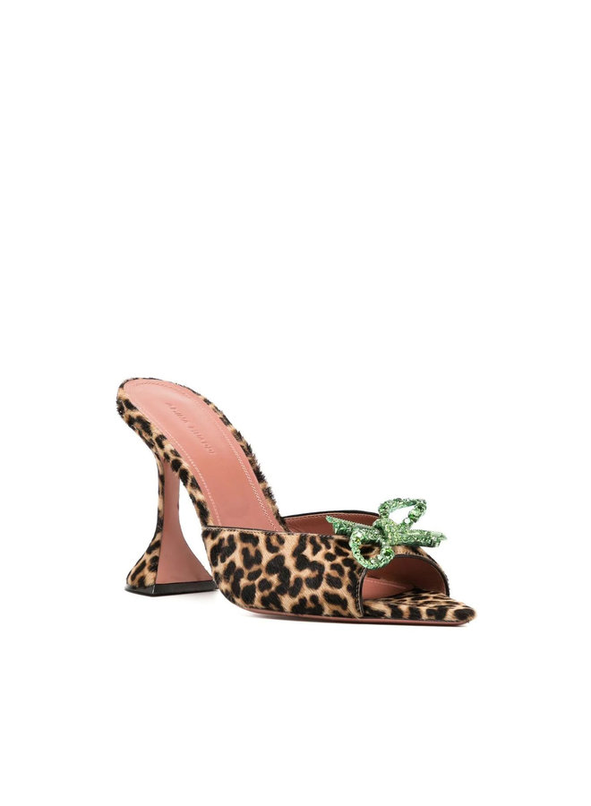 Rosie High Heel Printed Mules in Leopard