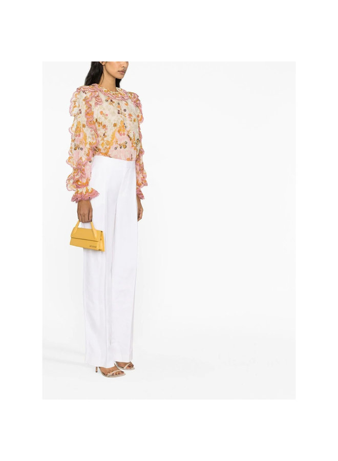 High Waisted Wide Leg Pants in Iconic Milk