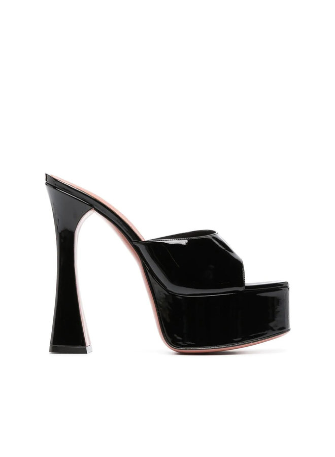 Dalida High Heel Platform Mules in Black