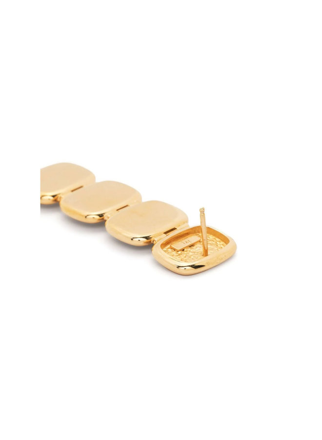 Skinny Toy Drops Earrings in Gold/Crystal