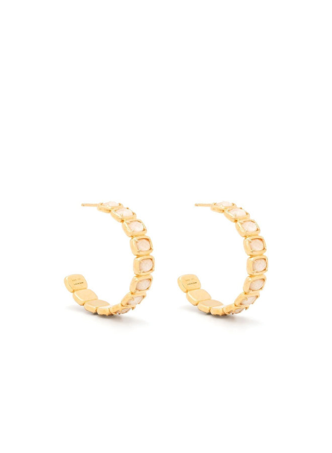 Toy Hoops Earrings in Gold/Crystal