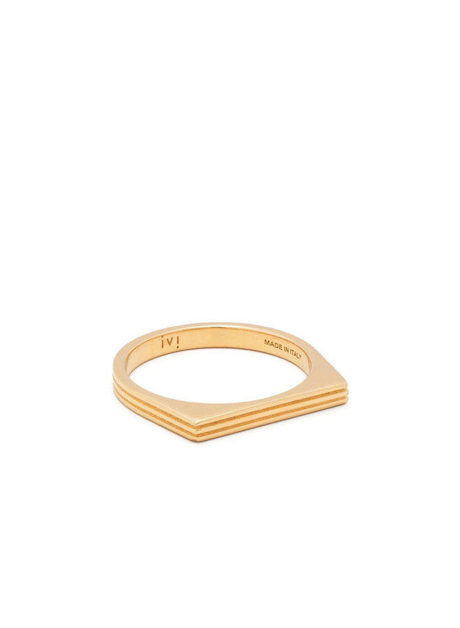 Aurelia Signet Slim Ring in Gold