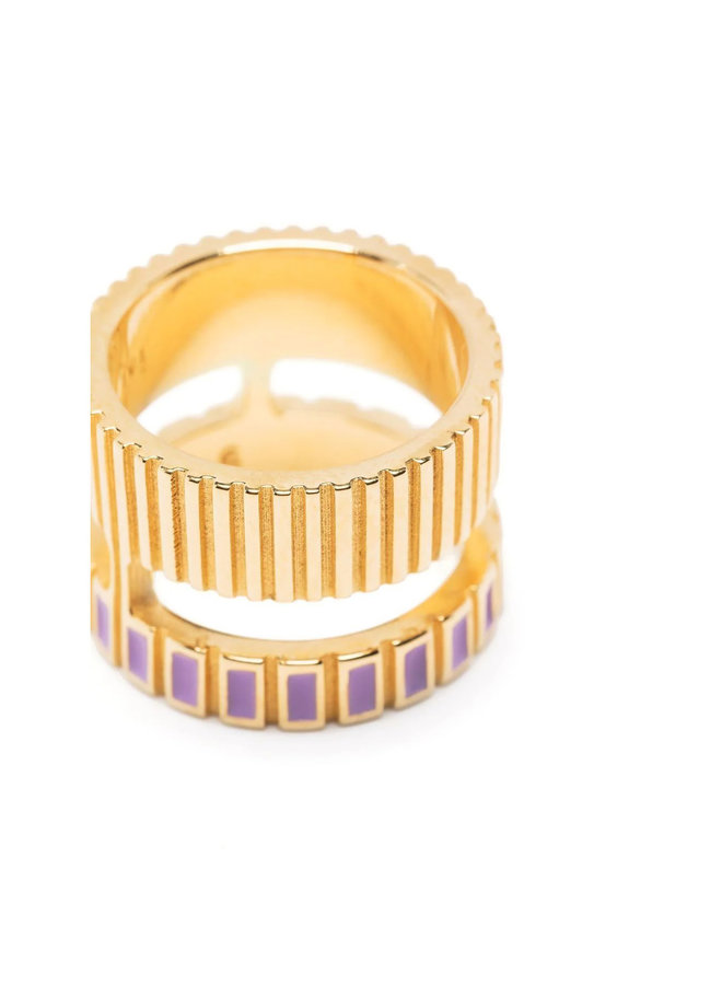 Slot Ring in Gold Vermeil/Lavender