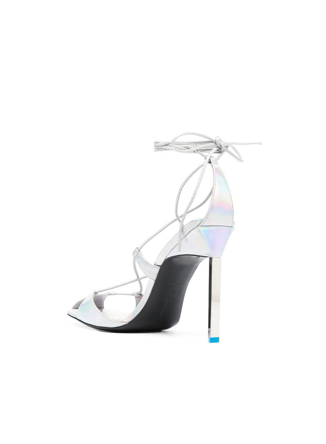 Adele High Heel Sandals in Silver