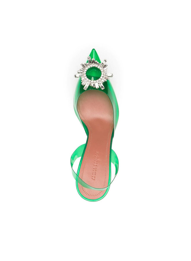 Begum Slingback Pumps in Emerald Green