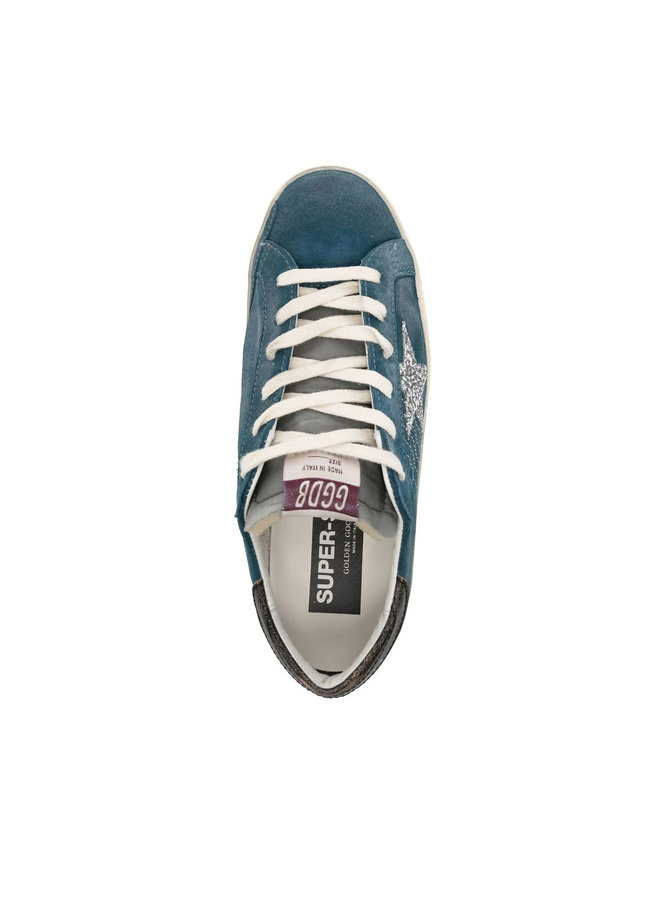 Superstar Low Top Sneakers in Blue/Silver