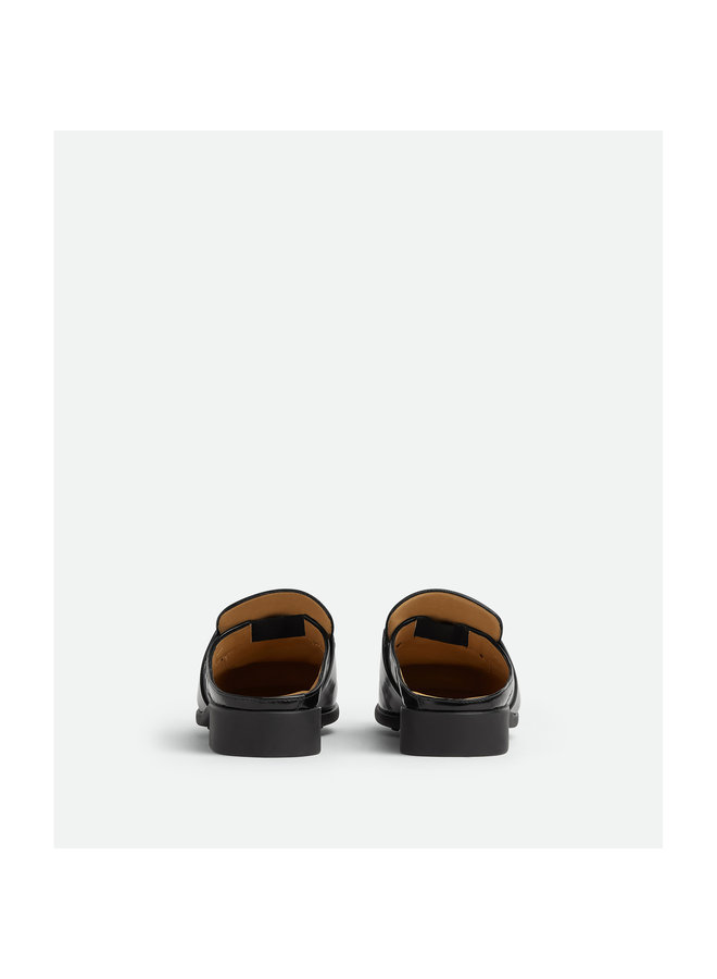 Monsieur Open Back Moccasins in Black