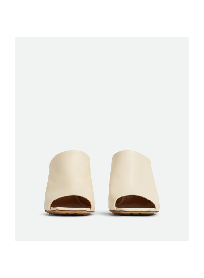 Knot High Heel Mules in Sea Salt/Gold