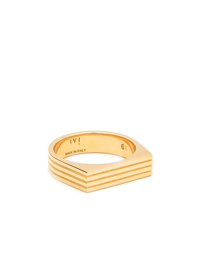 Aurelia Signet Narrow Ring in Gold