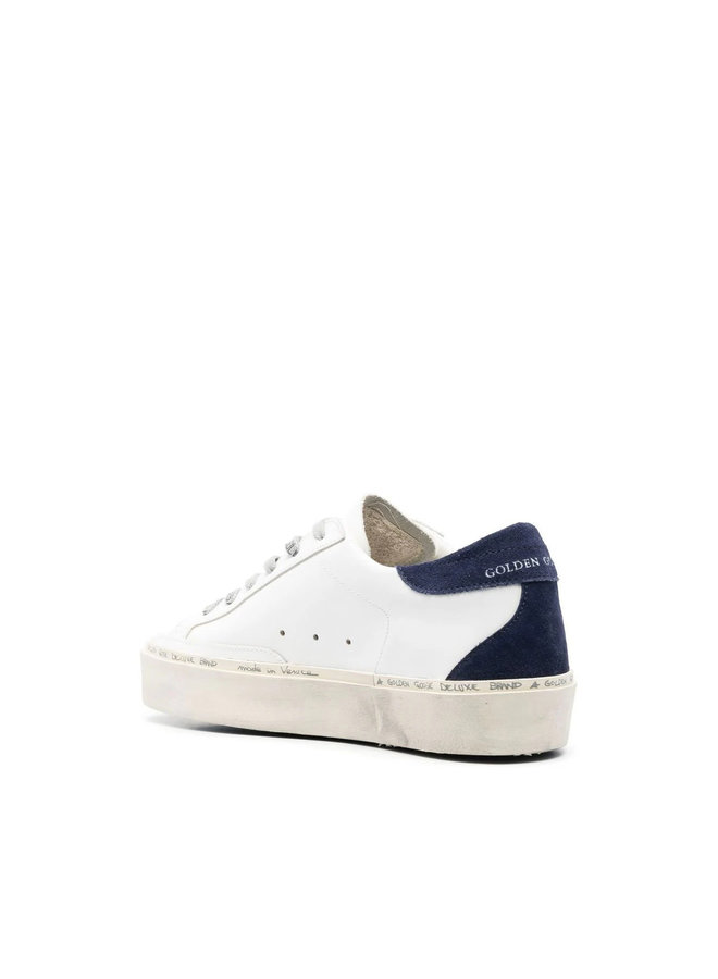 Hi Star Skate Low-Top Sneakers in White/Dark Blue