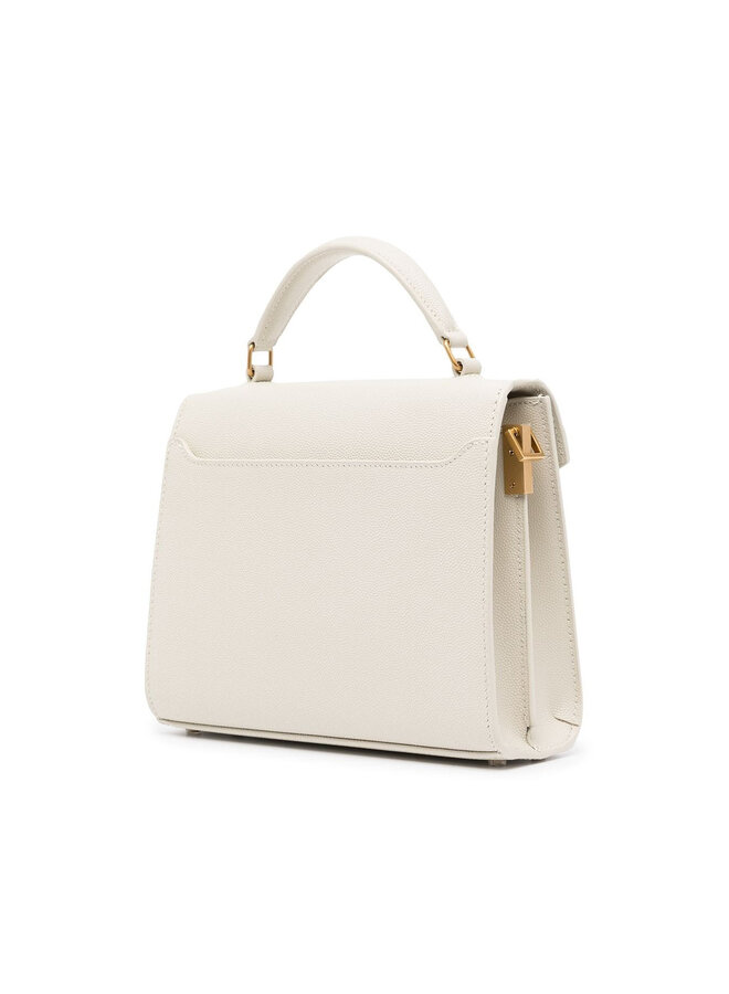 Cassandra Mini Shoulder Bag in Crema Soft/Gold