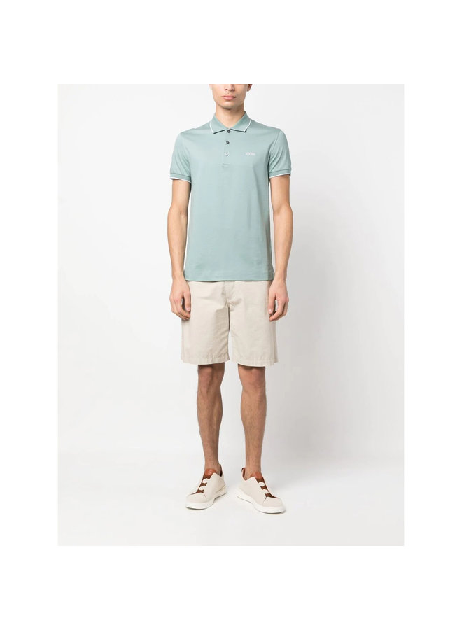 Logo Embroidered Polo T-Shirt in Aquamarine
