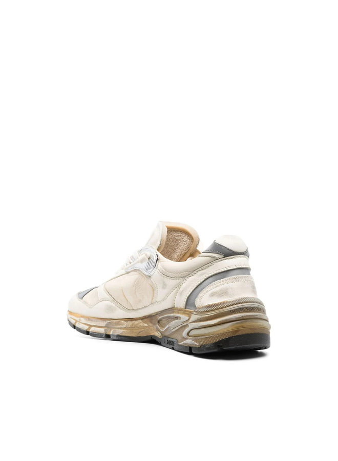 Running Dad Low Top Sneakers in White/Beige