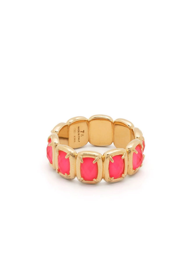 Toy Ring in Gold/Fuschia