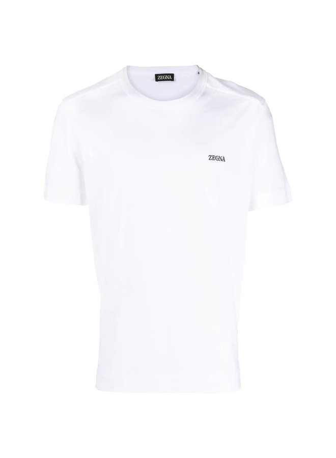 Logo Embroidered T-Shirt in Optical White