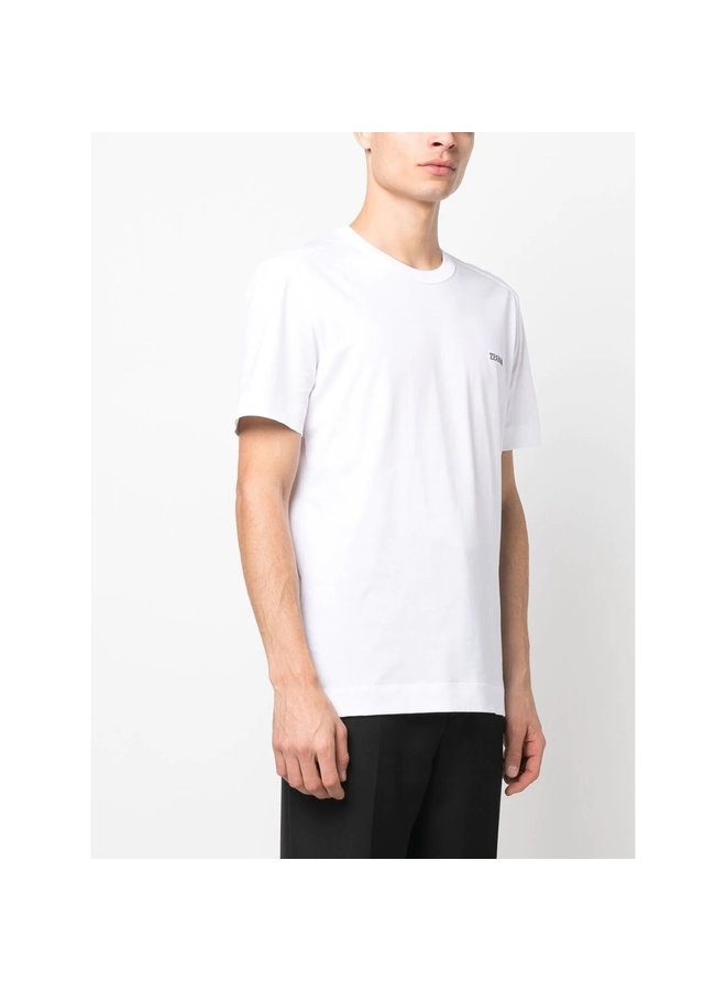 Logo Embroidered T-Shirt in Optical White