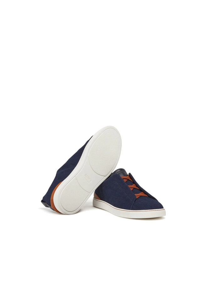 Triple Stitch™ Low-Top Sneakers in Blue Denim