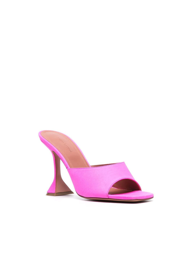 Lupita High Heel Mules in Fluo Pink