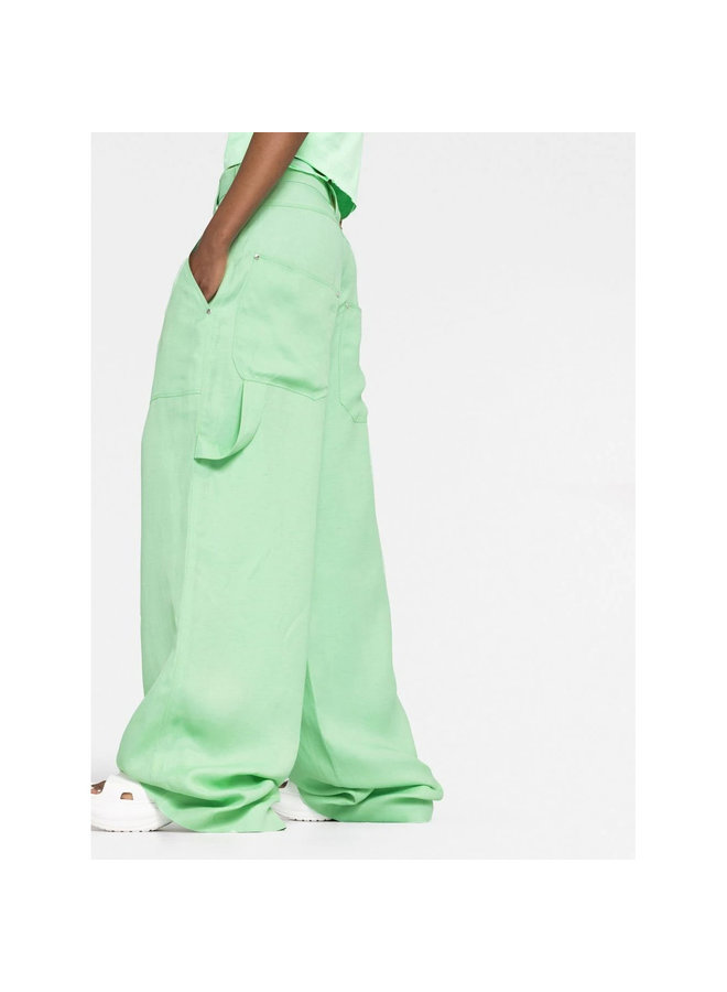 High Waisted Wide Leg Pants in Mint Green