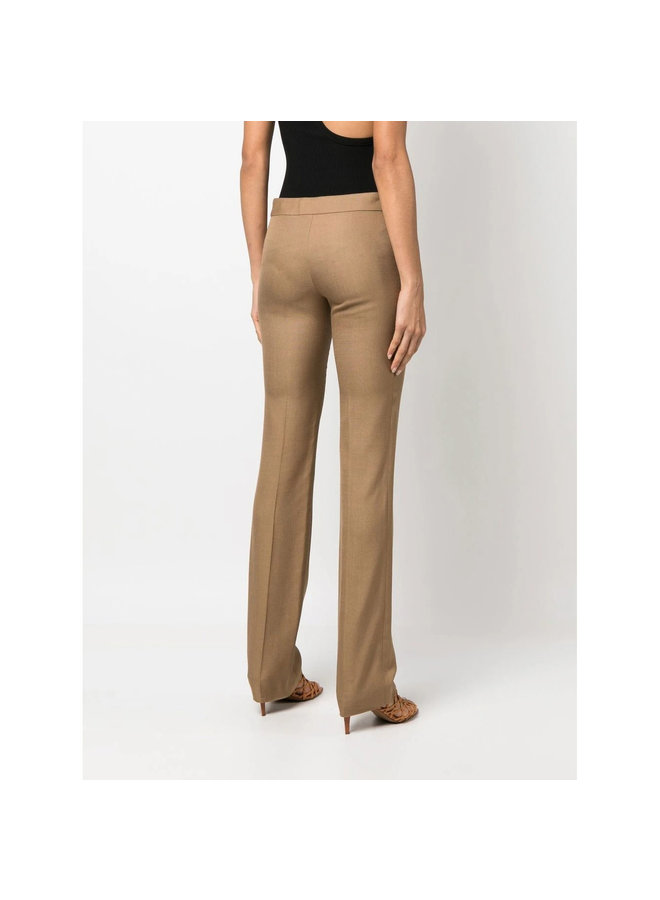 Low Rise Slim Leg Pants in Caramel