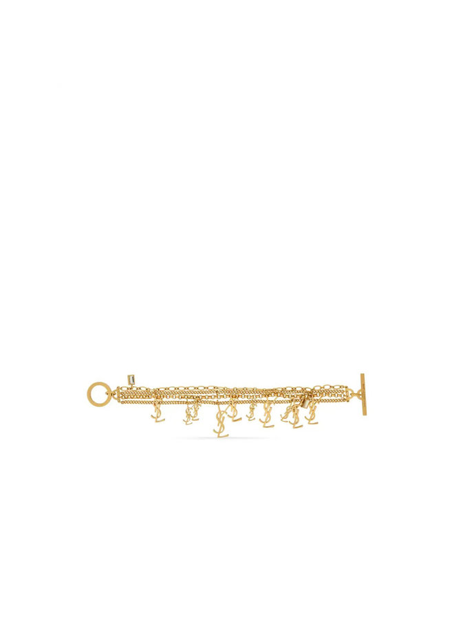 Multi Cassandre Logo Charm Bracelet in Gold