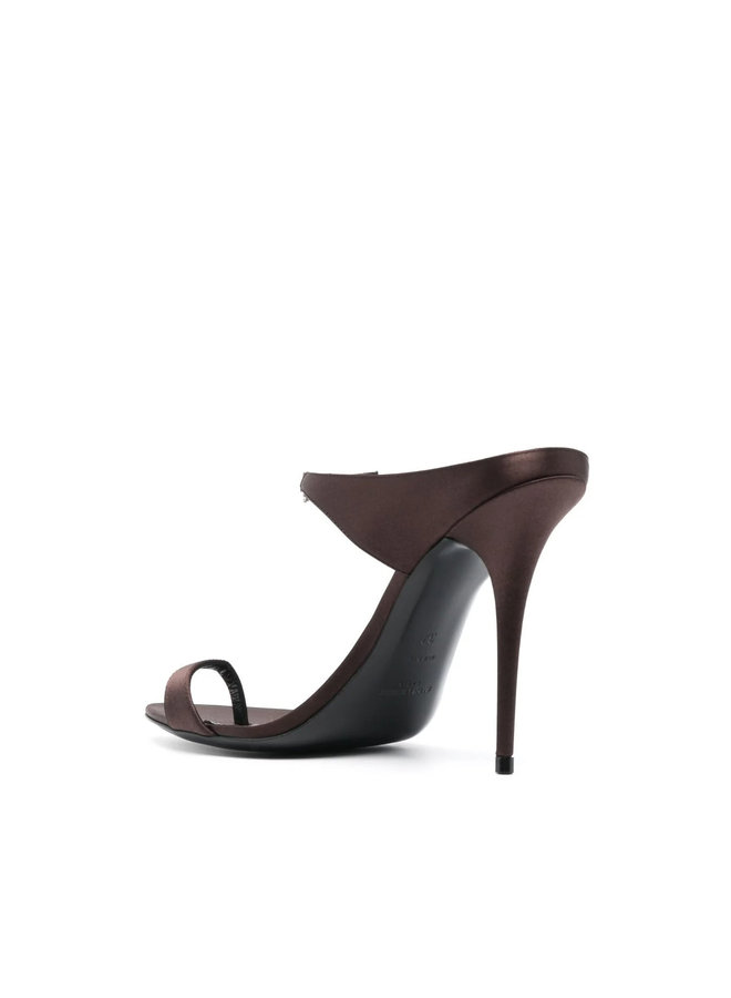 Dive High Heel Mules in Brown