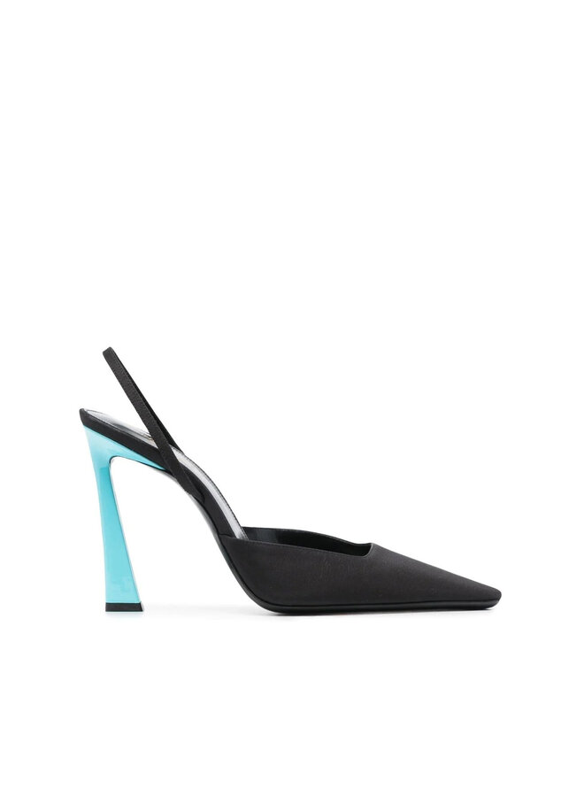 Blade Slingback High Heel Pumps in Black