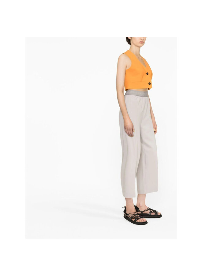 Cropped Wide Leg Pants in Grey