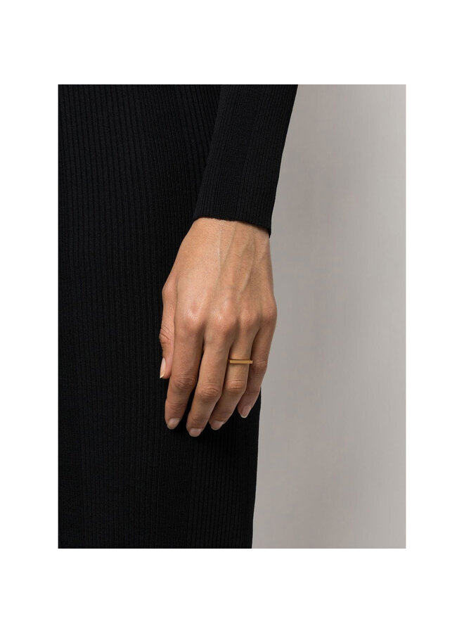 Aurelia Signet Slim Ring in Gold