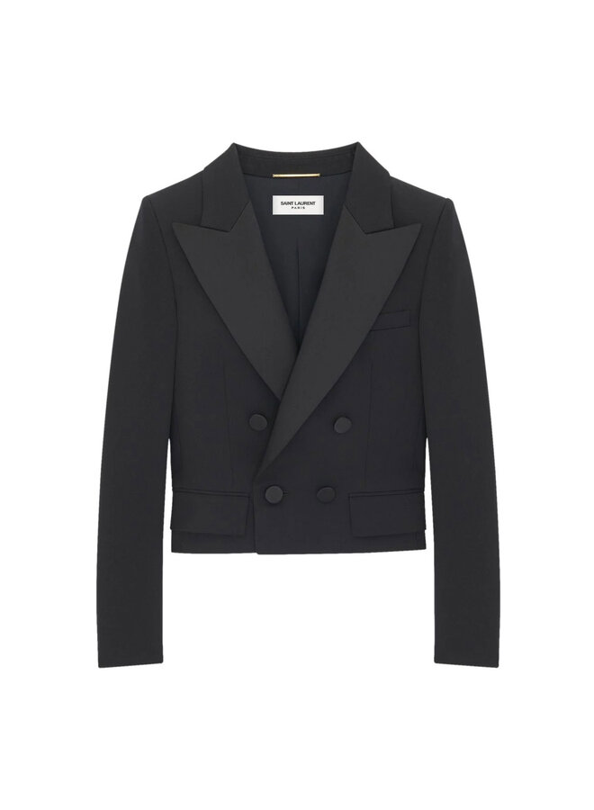 Double Breasted Cropped Blazer Jacket