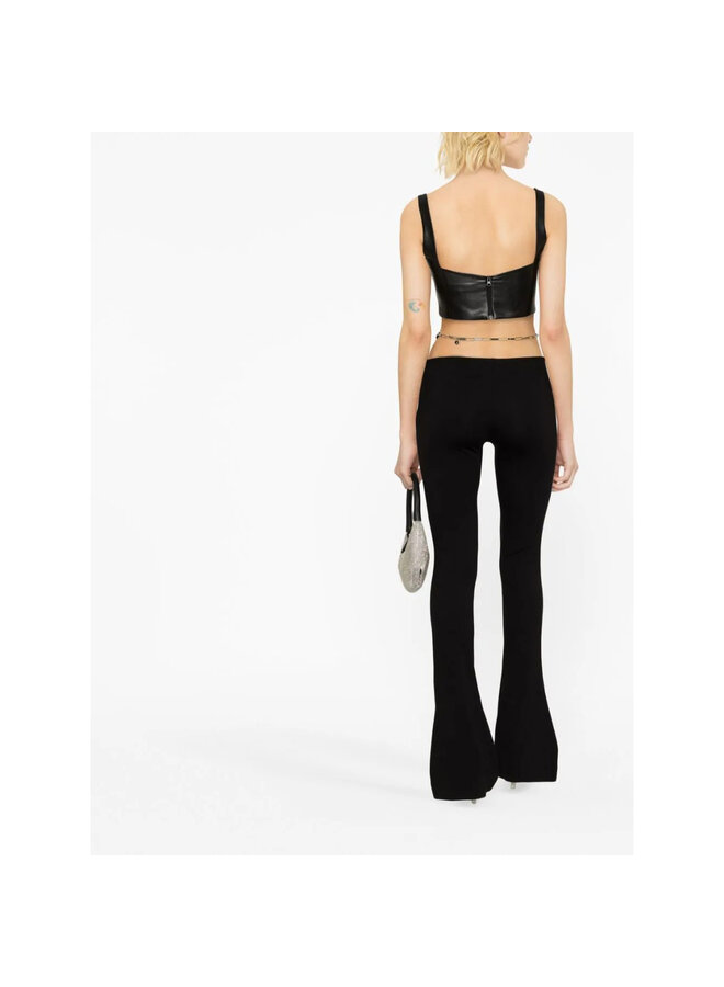 Cut Out Flared Pants in Black