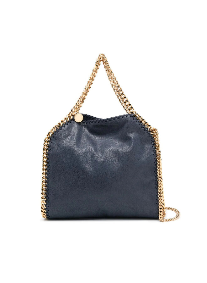 Falabella Small Tote Bag in Blue/Gold