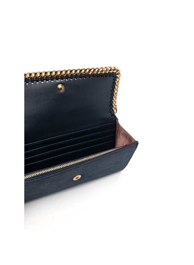 Falabella Continental Wallet in Blue/Gold