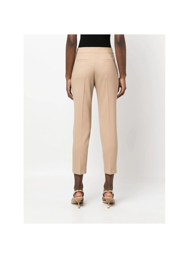 Cropped Tailored Pants in Soft Tan