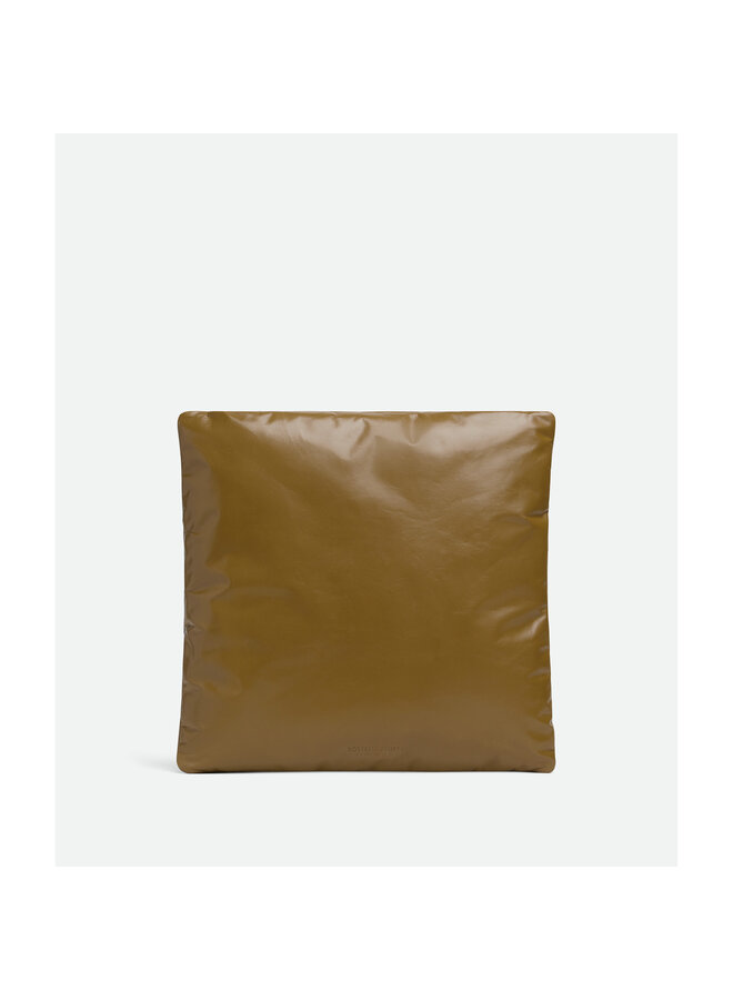 Pillow Small Puffy Leather Pouch in Camel