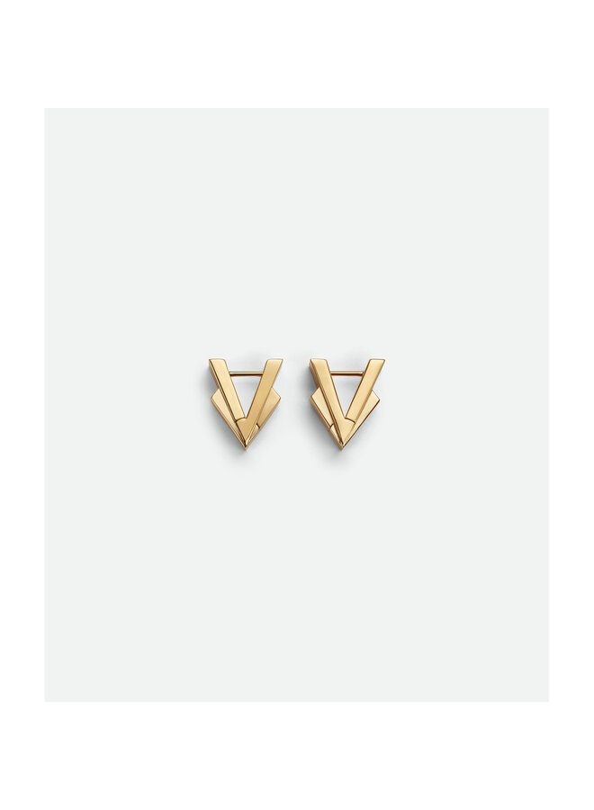 Triangle Shape Earrings in Yellow Gold