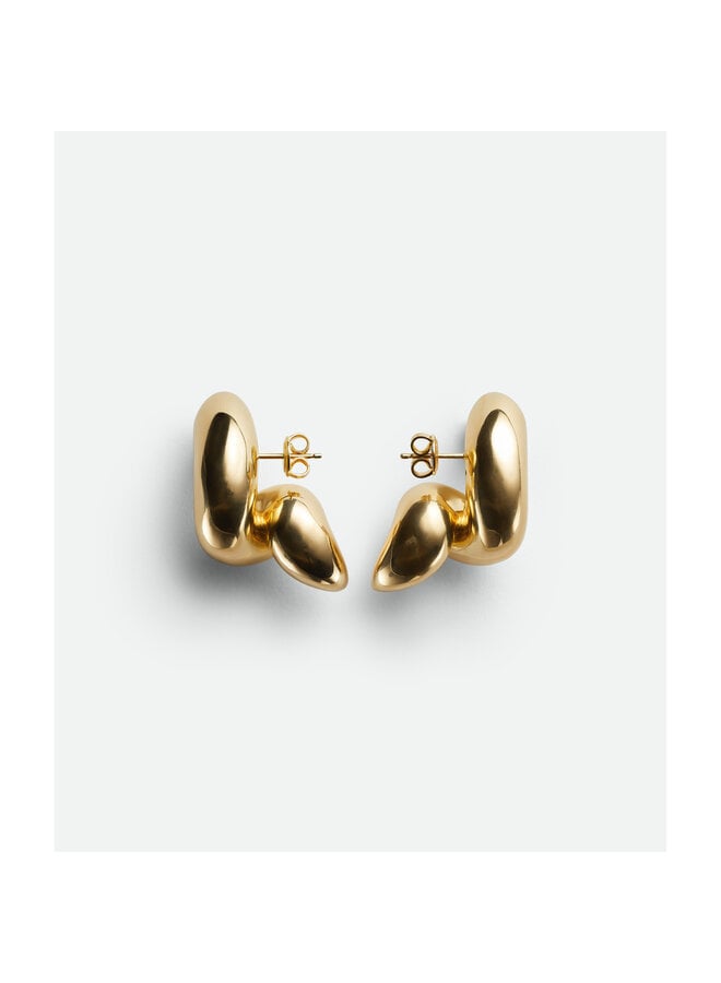 14K Yellow Gold Corkscrew Post Earrings