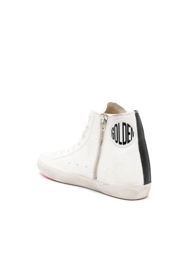 Francy High Top Sneakers in White/Pink